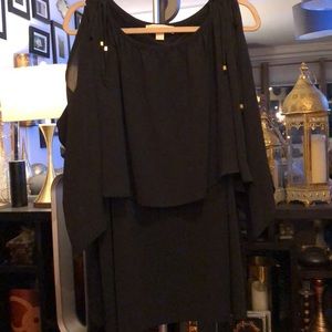 Michael Kors cold shoulder chiffon blouse